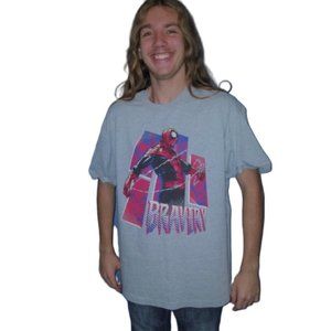 NWOT Marvel Spiderman Bravery Gray T-shirt XL